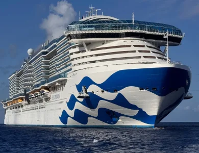 Princess Cruises ship in ocean.webp